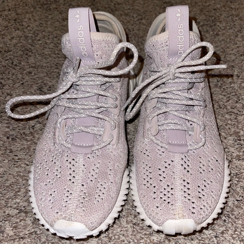 Lavender Adidas Tubular Shoes